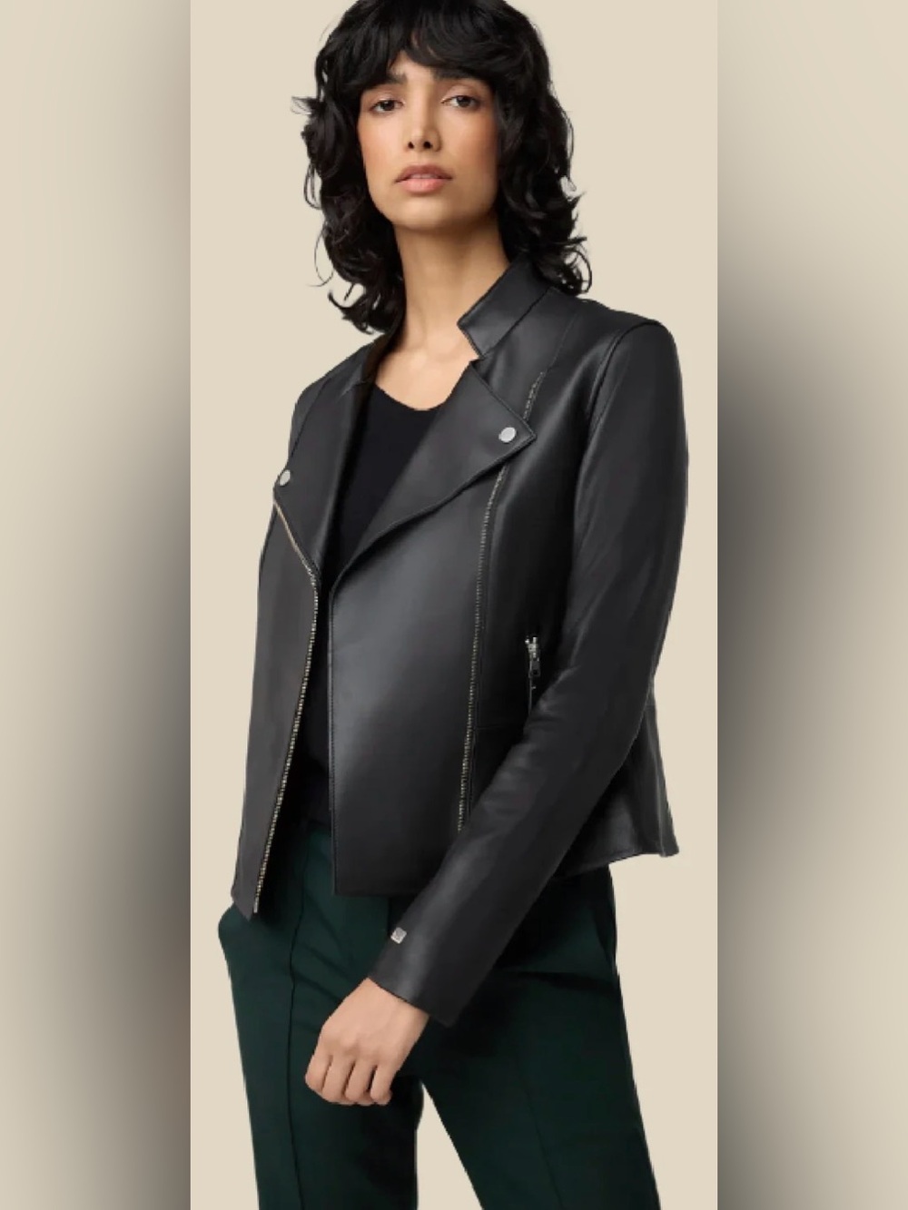 Gorgeous Black Genuine Leather Jacket. NWT!!